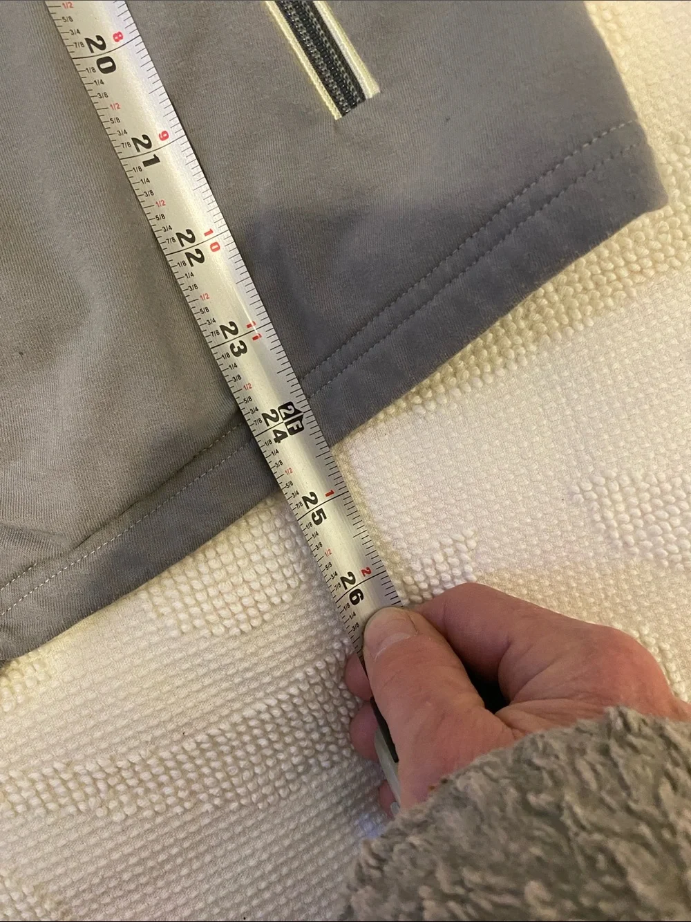 Boston Proper Gray Embroidered Zip Jacket. Pockets on either side.